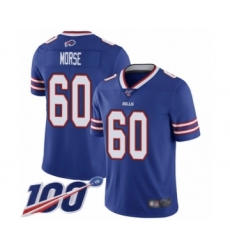 Men's Buffalo Bills #60 Mitch Morse Royal Blue Team Color Vapor Untouchable Limited Player 100th Season Football Jersey