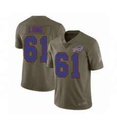 Men's Buffalo Bills #61 Spencer Long Limited Olive 2017 Salute to Service Football Jersey