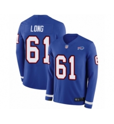 Youth Buffalo Bills #61 Spencer Long Limited Royal Blue Therma Long Sleeve Football Jersey