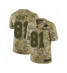 Youth Buffalo Bills #81 Tyler Kroft Limited Camo 2018 Salute to Service Football Jersey