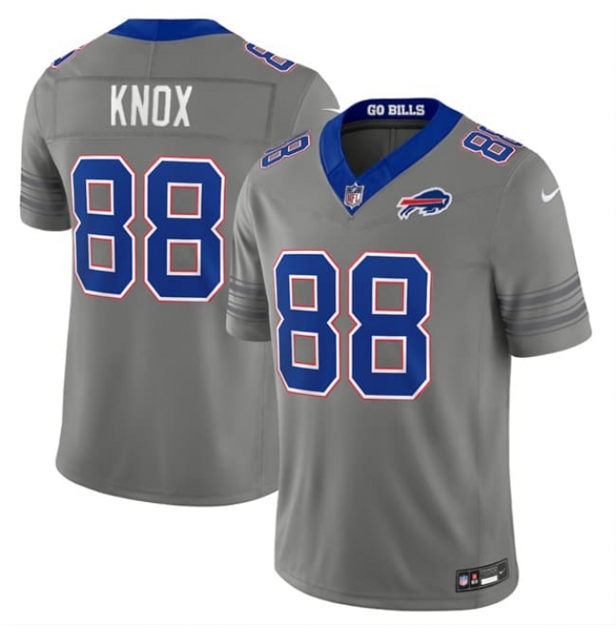 Men's Buffalo Bills #88 Dawson Knox Gray F.U.S.E. 2026 Nickel City Vapor Football Stitched Jersey