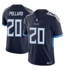 Men's Tennessee Titans #20 Tony Pollard Navy Vapor Limited Football Stitched Jersey