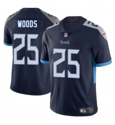 Men's Tennessee Titans #25 Xavier Woods Navy 2025 Vapor Untouchable Football Stitched Jersey