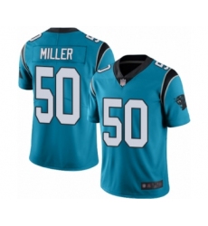 Men's Carolina Panthers #50 Christian Miller Blue Alternate Vapor Untouchable Limited Player Football Jersey