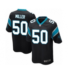 Men's Carolina Panthers #50 Christian Miller Game Black Team Color Football Jersey