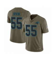 Men's Carolina Panthers #55 Bruce Irvin Limited Olive 2017 Salute to Service Football Jersey