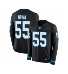 Youth Carolina Panthers #55 Bruce Irvin Limited Black Therma Long Sleeve Football Jersey