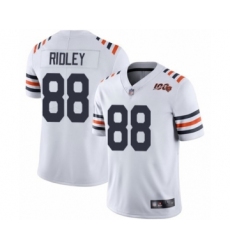 Men's Chicago Bears #88 Riley Ridley White 100th Season Limited Football Jersey