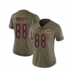 Women's Chicago Bears #88 Riley Ridley Limited Olive 2017 Salute to Service Football Jersey