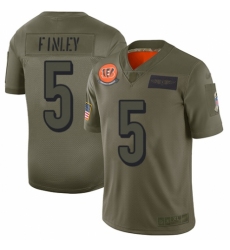 Men's Cincinnati Bengals #5 Ryan Finley Limited Camo 2019 Salute to Service Football Jersey