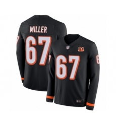Youth Cincinnati Bengals #67 John Miller Limited Black Therma Long Sleeve Football Jersey