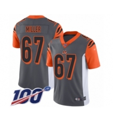 Youth Cincinnati Bengals #67 John Miller Limited Silver Inverted Legend 100th Season Football Jersey