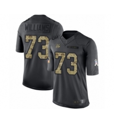 Men's Cincinnati Bengals #73 Jonah Williams Limited Black 2016 Salute to Service Football Jersey