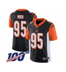 Men's Cincinnati Bengals #95 Renell Wren Black Team Color Vapor Untouchable Limited Player 100th Season Football Jersey