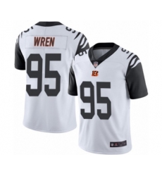 Men's Cincinnati Bengals #95 Renell Wren Limited White Rush Vapor Untouchable Football Jersey