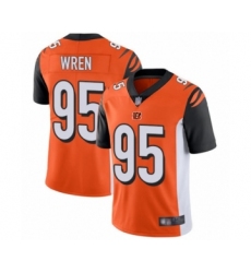 Youth Cincinnati Bengals #95 Renell Wren Orange Alternate Vapor Untouchable Limited Player Football Jersey
