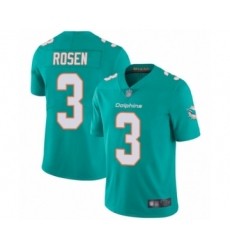 Men's Miami Dolphins #3 Josh Rosen Aqua Green Team Color Vapor Untouchable Limited Player Football Jersey