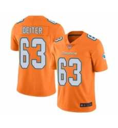 Youth Miami Dolphins #63 Michael Deiter Limited Orange Rush Vapor Untouchable Football Jersey