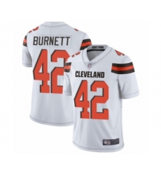 Men's Cleveland Browns #42 Morgan Burnett White Vapor Untouchable Limited Player Football Jersey