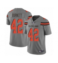 Women's Cleveland Browns #42 Morgan Burnett Limited Gray Inverted Legend Football Jersey