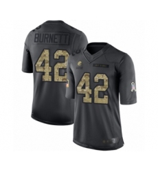 Youth Cleveland Browns #42 Morgan Burnett Limited Black 2016 Salute to Service Football Jersey