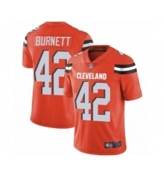 Youth Cleveland Browns #42 Morgan Burnett Orange Alternate Vapor Untouchable Limited Player Football Jersey