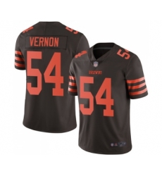 Men's Cleveland Browns #54 Olivier Vernon Limited Brown Rush Vapor Untouchable Football Jersey