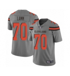 Men's Cleveland Browns #70 Kendall Lamm Limited Gray Inverted Legend Football Jersey