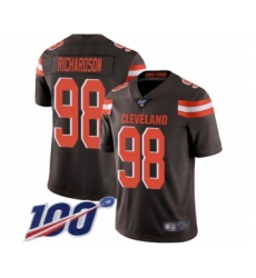 Men's Cleveland Browns #98 Sheldon Richardson Brown Team Color Vapor Untouchable Limited Player 100th Season Football Jersey