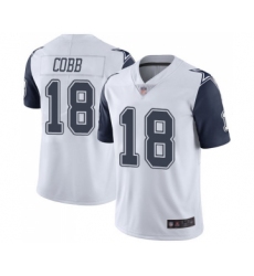 Men's Dallas Cowboys #18 Randall Cobb Limited White Rush Vapor Untouchable Football Jersey