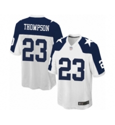 Men's Dallas Cowboys #23 Darian Thompson Game White Throwback Alternate Football Jerseyey