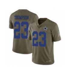 Men's Dallas Cowboys #23 Darian Thompson Limited Olive 2017 Salute to Service Football Jersey
