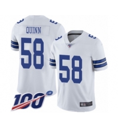 Men's Dallas Cowboys #58 Robert Quinn White Vapor Untouchable Limited Player 100th Season Football Jersey