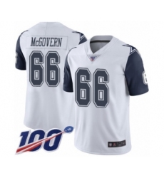 Men's Dallas Cowboys #66 Connor McGovern Limited White Rush Vapor Untouchable 100th Season Football Jersey
