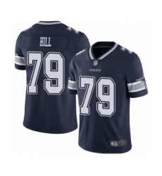Men's Dallas Cowboys #79 Trysten Hill Navy Blue Team Color Vapor Untouchable Limited Player Football Jersey