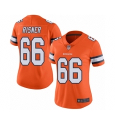 Women's Denver Broncos #66 Dalton Risner Limited Orange Rush Vapor Untouchable Football Jersey