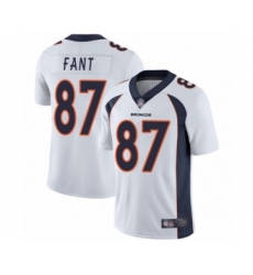 Men's Denver Broncos #87 Noah Fant White Vapor Untouchable Limited Player Football Jersey