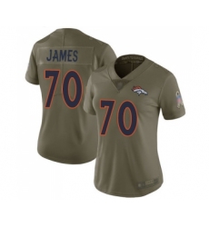 Women's Denver Broncos #70 Ja Wuan James Limited Olive 2017 Salute to Service Football Jersey