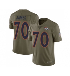 Youth Denver Broncos #70 Ja Wuan James Limited Olive 2017 Salute to Service Football Jersey