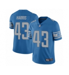 Men's Detroit Lions #43 Will Harris Blue Team Color Vapor Untouchable Limited Player Football Jersey