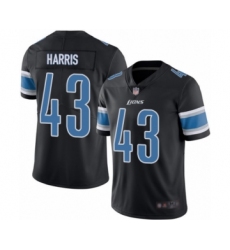 Youth Detroit Lions #43 Will Harris Limited Black Rush Vapor Untouchable Football Jersey