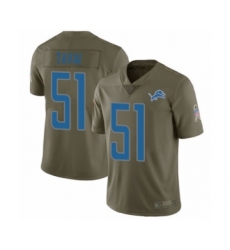 Men's Detroit Lions #51 Jahlani Tavai Limited Olive 2017 Salute to Service Football Jersey