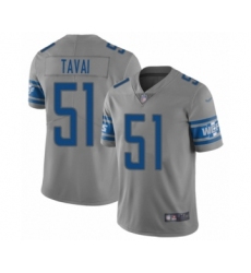 Youth Detroit Lions #51 Jahlani Tavai Limited Gray Inverted Legend Football Jersey