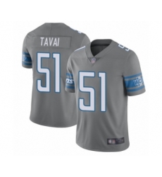 Youth Detroit Lions #51 Jahlani Tavai Limited Steel Rush Vapor Untouchable Football Jersey