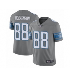 Youth Detroit Lions #88 T.J. Hockenson Limited Steel Rush Vapor Untouchable Football Jersey
