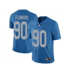 Men's Detroit Lions #90 Trey Flowers Blue Alternate Vapor Untouchable Limited Player Football Jersey