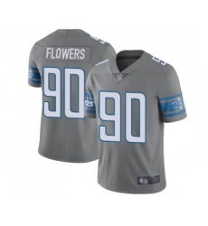 Youth Detroit Lions #90 Trey Flowers Limited Steel Rush Vapor Untouchable Football Jersey