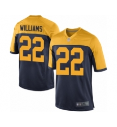 Men's Green Bay Packers #22 Dexter Williams Game Navy Blue Alternate Football Jersey