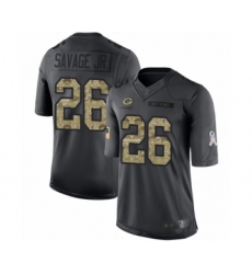 Men's Green Bay Packers #26 Darnell Savage Jr. Limited Black 2016 Salute to Service Football Jersey