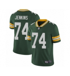 Men's Green Bay Packers #74 Elgton Jenkins Green Team Color Vapor Untouchable Limited Player Football Jersey